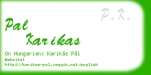 pal karikas business card